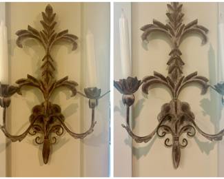 matching pair of sconces