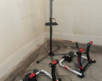 Cycling trainers & bike rack 