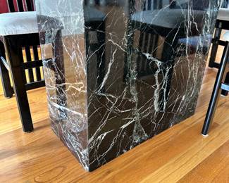 Solid marble dining table