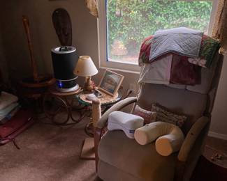 Rocking chair, side tables, etc.