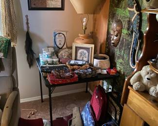 Lamp (I know the shade is upside down) decor and more