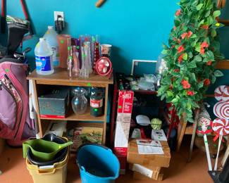 Vases, buckets, ladder, golf, clubs, holiday, and more