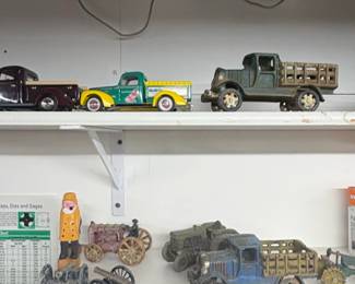 Assorted DieCast Model Vehicles, Figurines, and Diorama Accessories second image