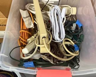 Assorted Christmas Lights and Extension Cords