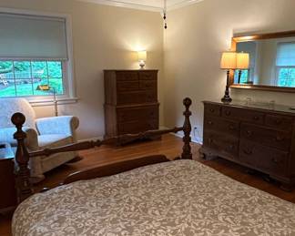 Vintage Wooden FourPoster Bed Frame