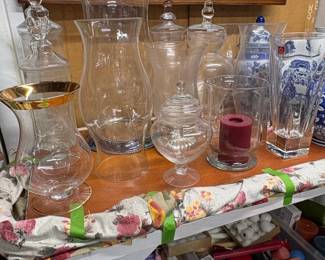 Assorted Decorative Glass Vases and Ceramic Ginger Jars with Chinoiserie and Floral Motifs second image