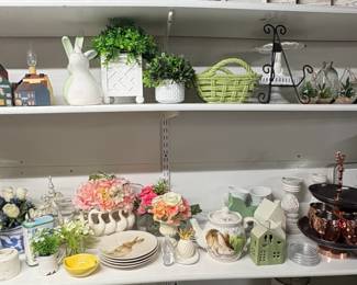 Assorted Decorative Home Goods and Collectibles, including Tiered Trays and Seasonal Decor third image