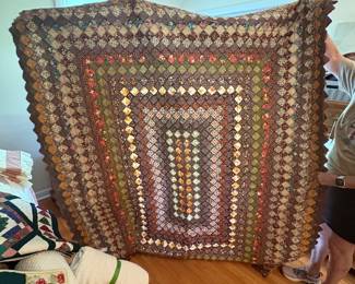 Homemade patchwork quilt queen