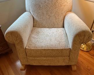 Paisley Pattern Upholstered Recliner Chair