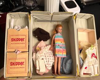 Marked skipper Barbie with case and accessories marked and unmarked