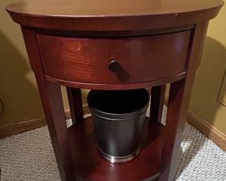McKenzie Round End Table with Drawer