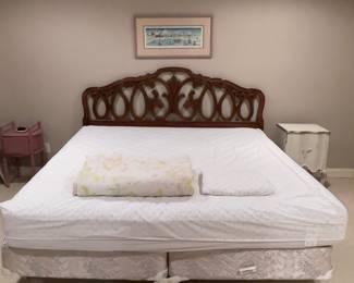 King size bed and frame