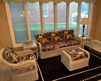 White wicker set