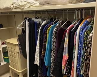 Lots of clothes sizes from small-medium