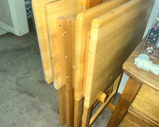 SOLID WOOD TV TABLE SET