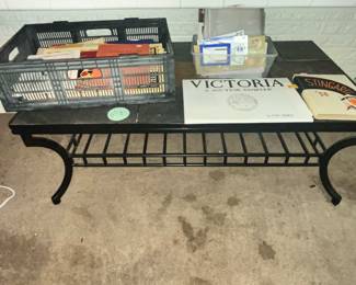 SLATE TOP COFFEE TABLE