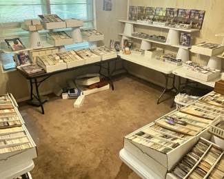 TABLE AFTER TABLE OF SPORTS CARDS