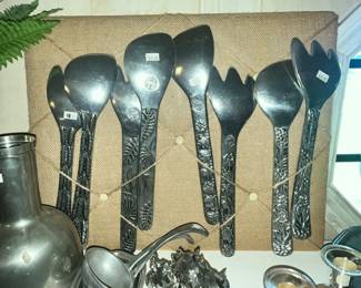 PEWTER SERVING UTENSILS