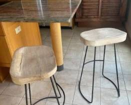 (2) Live edge kitchen bar stools 16" x 12" x 29.5" $100 each