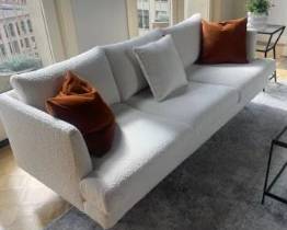 Denmark Sofa Company white boucle 81" x 35" x 33 $800