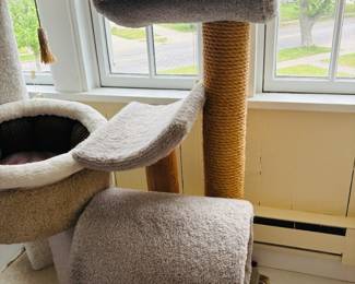 2 "well loved" cat trees