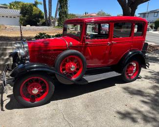 1931 Ford Model A Slant Window Sedan with 5 speed Overdrive transmission and lots of extras  