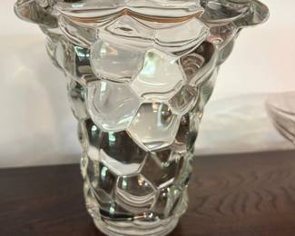 Crystal Pierre Girre Honeycomb Vase
