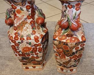 Antique Japanese Imari Vases, Set of 2