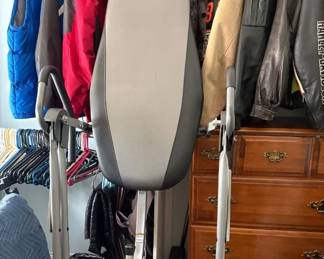 Inversion Table and Harley /Leather Jackets in Background