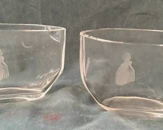 Vintage Orrefors Crystal Wish to the Moon Vases