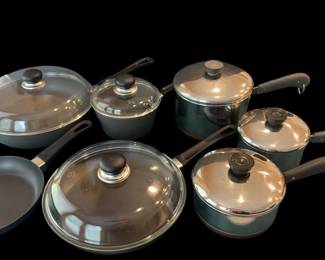 Scanpan Frying Pans And Revere Wear Sauce Pans