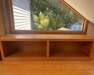 Light Finish Vertical BookcaseBench