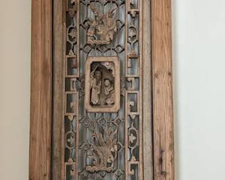 Antique Carved Window Panel