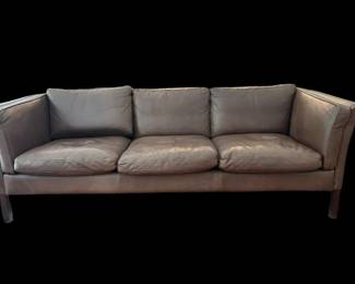 MidCentury Danish Stouby Buffalo Hide Sofa