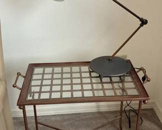 Bombay Co Side Table And Lamp