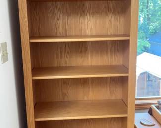 Light Oak Bookcase With Adjustable Shelves