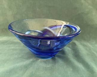 Kosta Boda Blue Glass Bowl