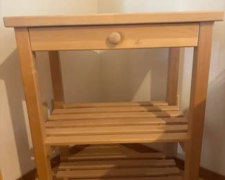 Whittier Wood Products Unfinished Wood Cart