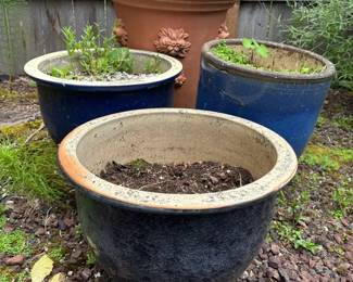 Blue Ceramic Pots