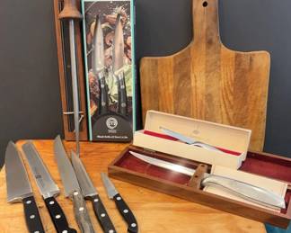Wood Chopping Block JA Henckels Gerber Knives