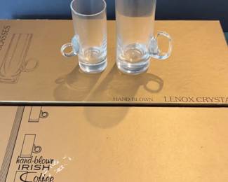 Lenox Hand Blown Crystal Hot Toddy And Irish Coffee Glasses