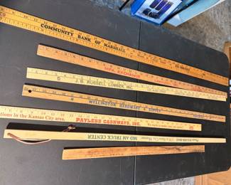 Vintage Local Advertising Yard Sticks