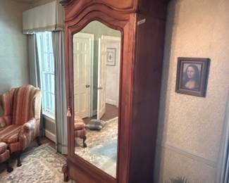 1850’s single mirror armoire 