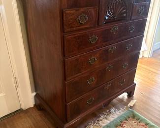 Early walnut Tennessee or North Carolina Federal style chest 