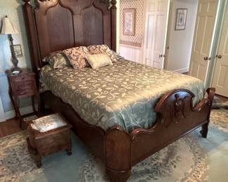 Early Rosewood bed probably made for the New Orleans market 
