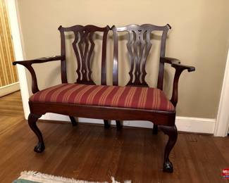 Walnut ball and claw footed seetee 