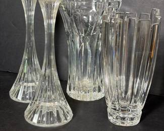 180 crystalvaseandcandleholdersetfacet