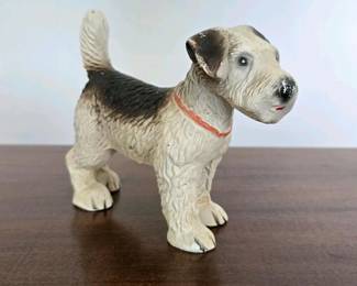 011 vintagecastironwirefoxterrierfigur