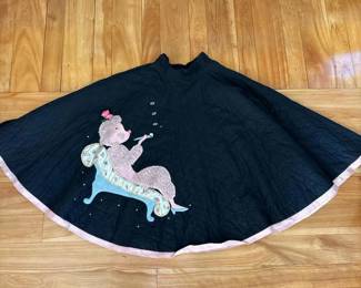 016 vintagejuniorhousequiltedpoodleskir