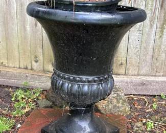 022 20paintedfiberglassresinoutdoorurn